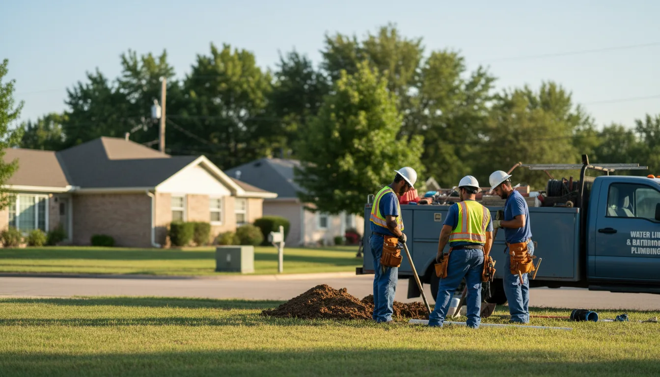 Residential water line and bathroom plumbing service in Cuyahoga Falls, OH